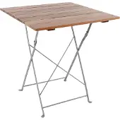 Mojawo Biergarten Tisch Klapptisch Gartentisch klappbar Akazie Stahl 70x70cm