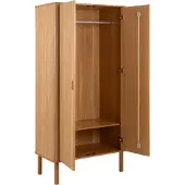 Ebuy24 Langley Kleiderschrank 2 Türen 1 Regal Natur.