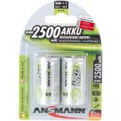 Ansmann Akku C 2500mAh Baby NiMH 1,2V – 1000x wiederaufladbar (2 Stück)