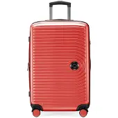 Hauptstadtkoffer - Mitte - Mittelgroßer Koffer Trolley Hartschalenkoffer, Check-In Gepäck mit XL Erweiterung, Dopperollen, TSA-Schloss, 68 cm, 88 L,Korall