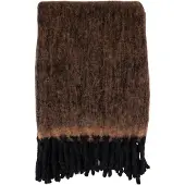 House Nordic | Karierte Karmelwolle Braun Wolle 170x130x0.5 cm | NADUVI