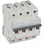 Legrand 404245 TX3 Leitungsschutzschalter C-Charakteristik, 63A, 3-polig+N, 10kA, 400VAC, 4TE
