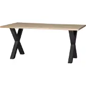 Woood Tablo Esstisch Baumstamm Aus Eichenholz, X-Tischbein, 180 X 90 Cm