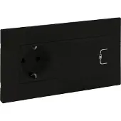 Legrand 864523 Niloe Step Schutzkontakt Steckdose + USB 1000mA Komplett Farbe: Schwarz