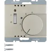 Berker Arsys Raumtemperaturregler 20309004 mit Öffner und Schalter Edelstahl