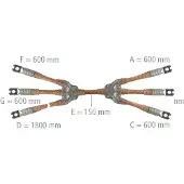 Dehn VQ7PF5A Erdungs- und Kurzschließseil 5-polig 16mm2 mit aufgepressten Kabelschuhen EKV5+0 16 G VQ7PF5A EKV5016GVQ7PF5A