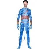 Maskworld Blauer Stammeskrieger Kostüm für Männer
