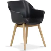 Hartman Gartenstuhl Hartman Sophie Armchair Teak Carbon Schwarz Natural (Zweier Set)