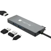 Techly Iusb32c-hub4hpd Hub One Size