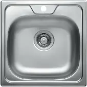 Alveus A1074634, Aufsatzwanne, Rechteckig, Edelstahl, Edelstahl, 1 Becken, Rechteckig
