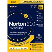 Norton 360 Premium | Jahreslizenz | 10 Geräte | 75 GB Cloud-Speicher | Immer die aktuellste Version