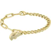 Lacoste für Damen. 2040147 Vergoldetes Stahlarmband (OSFA), Lässig, Armbänder, Rostfreier Stahl