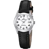 Festina Analog Armband-Uhr Damen F20447/1 Leder Uhr schwarz Klassik UF20447/1