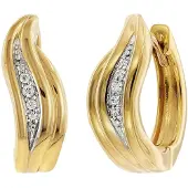 GLIZZ GL8151 Damen-Ohrringe Gold 333/8K Zirkonia Creolen