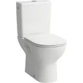 Laufen LUA Stand-WC, Abgang senkrecht, spülrandlos, 650x360x420mm, H8240874000001, Farbe: Weiß mit LCC