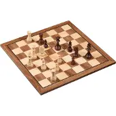 Philos Schachset klappbar aus Holz, Strategie-Brettspiel ab 6 Jahren