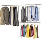 Wenko 3er Teleskop Garderoben Edelstahl Ständer Kleider Schrank System Stangen