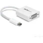 StarTech.com .com USB-C auf VGA Adapter - Weiß, 3.2 Gen 1 (3.1 Gen 1), USB Typ-C, VGA-Ausgang (D-Sub), 1920 x 1200 Pixel