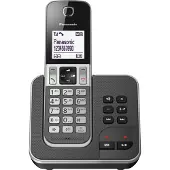 Panasonic KX-TGD320FRG, DECT-Telefon, Kabelgebundenes Mobilteil, Freisprecheinrichtung, 50 Eintragungen, Anrufer-Identifikation, Grau