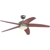WESTINGHOUSE Bendan LED-Deckenventilator, Holz, leise - , Bendan, dimmbar, Braun / Rost, für Wohnzimmer, Holz, Modern