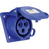 Pce 413-6f66 CEE-Anbausteckdose schräg (62x68mm) 16A 3p 6h IP44/IP54 absperrbar 4136f66