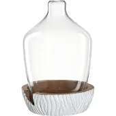 Leonardo Vase Casolare, Transparent, mit Sockel, 43 cm