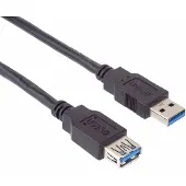 PremiumCord Verlängerungskabel USB 3.0 Super-Speed 5 Gbit/s A-A, MF, 9-polig, 1 m (ku3paa1bk)