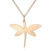 Ailoria Edelstahlkette "Halskette LIBELLULE", Damen, gold (roségold), Halsketten Edelstahlkette
