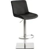 Mayer Bar-/Tresenhocker 1287 Gestell Edel- stahl , Sitzschale schwarzgrau,