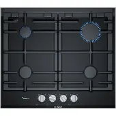 Bosch Serie 8 PRP6A6B70D, Schwarz, Integriert, 60 cm, Gaskochfeld, Glaskeramik, 4 Zone(n)