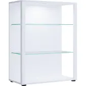 VCM Standvitrine "Holz Glas Stand Vitrine Sammelvitrine Glasol L", weiß, B:70cm T:35cm, Obermaterial: 100% Holz Wood., Schränke, Standvitrine