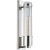 Quintiesse Wellington Wandleuchte E27 Poliertes Chrom Klar IP44