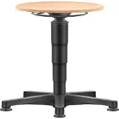 BIMOS Allround Hocker , sitzhöhenverstellbar 450-650 mm, mit Gleiter, Buche-Schichtholz, langlebig, leicht zu reinigen