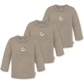 Normani 3er Pack Baby Merino Longsleeve „Taupo" - 9467