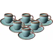 Like. by Villeroy & Boch Lave Kaffeetassen mit Untertassen