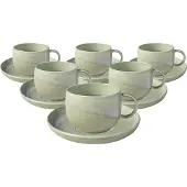 Villeroy & Boch like. by Perlemor Alga Espressotasse mit Untertasse 60 ml 6er Set