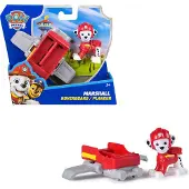 Ryhmä Hau PAW Patrol , Marshall Action Pup, Spielfigur mit Mini-Rettungsflugzeug mit ausklappbaren Flügeln, Fahrzeug, 3 Jahr(e), Kunststoff, Grau, Rot