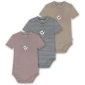 Normani 3er Set Baby Merino Kurzarmbody „Tihoi" - 9323