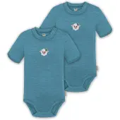 Normani 2er Set Baby Merino Kurzarmbody „Tihoi" - 9309