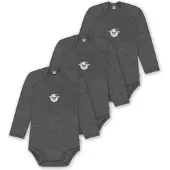 Normani 3er Pack Baby Merino Body Langarm „Auckland" - 9379