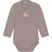 Normani Merino Baby-Body langärmeliger Wickelbody aus Merinowolle - 9341