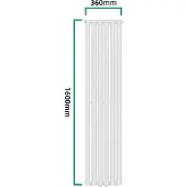 Neu.haus Röhrenheizkörper 'Nore' Weiß 160x36cm Doppellagig 1198W