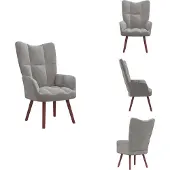 vidaXL Relaxsessel Hellgrau Samt - Sessel