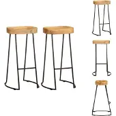 vidaXL Barhocker 2 Stk. Mango Massivholz - Barhocker