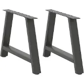 vidaXL Couchtischbeine A-Form 2 Stk. Anthrazit 70x(42-43) cm Stahl
