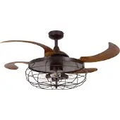 Beacon Industrieller Deckenventilator mit Holz Fanway Industri Ø 122cm