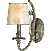 Elstead Lighting Elstead Kendra Wandleuchte E14 Gesprenkeltes Silber