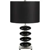 Elstead Lighting Elstead Onyx Tischleuchte E27 Schwarz Schwarz, UK