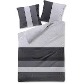 TRAUMSCHLAF Bettwäsche Pascal grey 240x220 cm + 2x 80x80 cm
