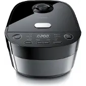 Arendo - Digitaler Reiskocher & Dampfgarer 4L, Multikocher 800W, 4 Liter für bis zu 8 Personen, Schnelle Zubereitung, Warmhaltefunktion, inkl. Dämpfeinsatz, Löffel & Messbecher, Schwarz